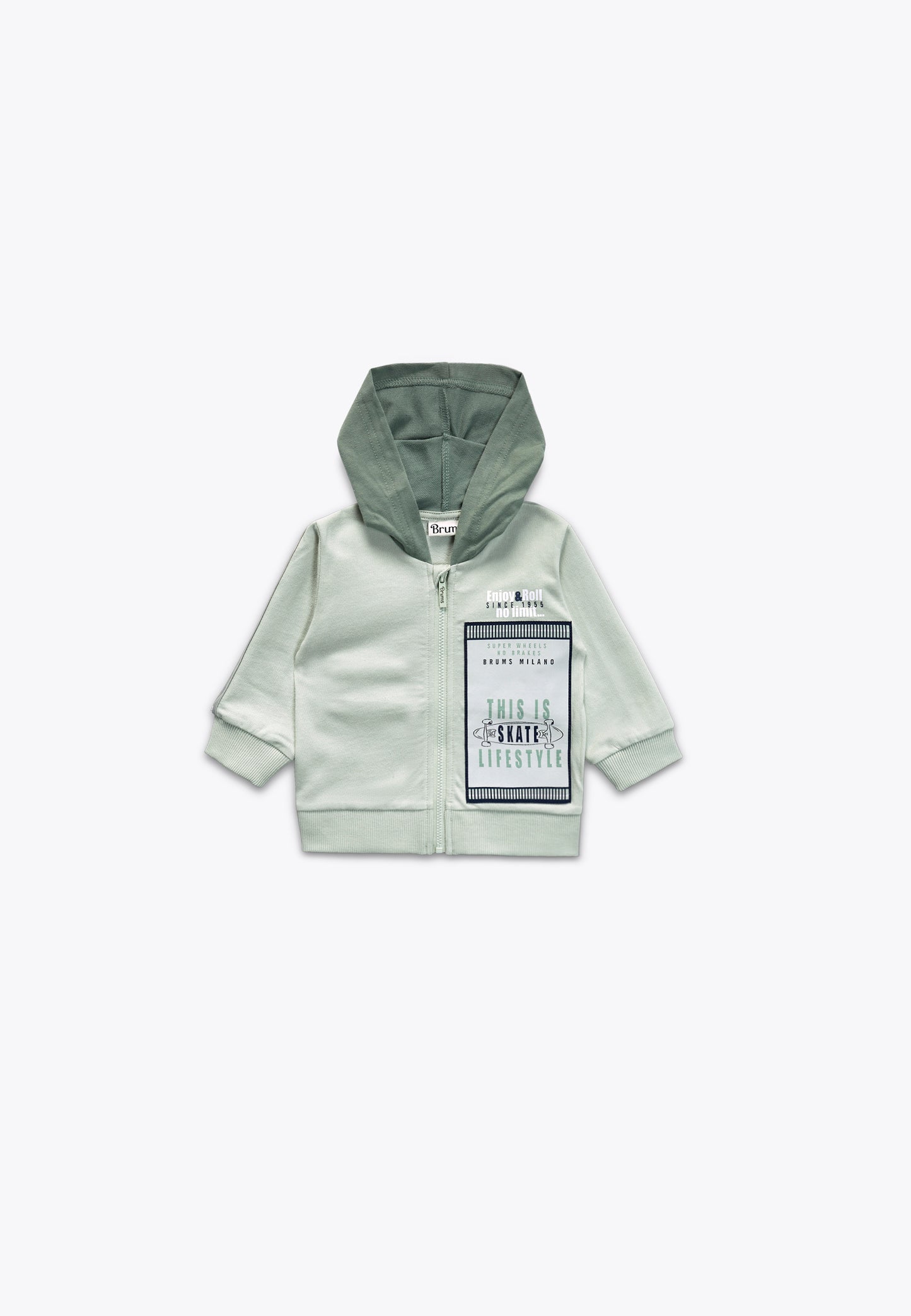 Full Zip Hoodie in Lightweight Sweatshirt Fabric