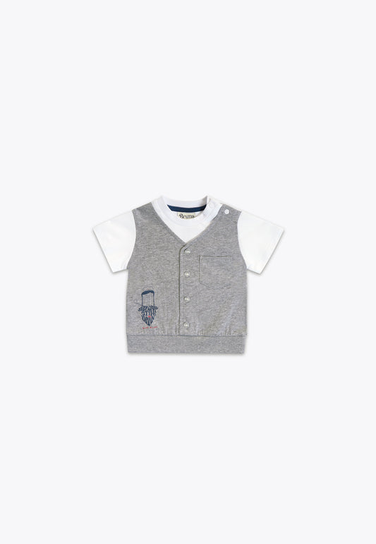 T-Shirt with Fake Jersey Vest