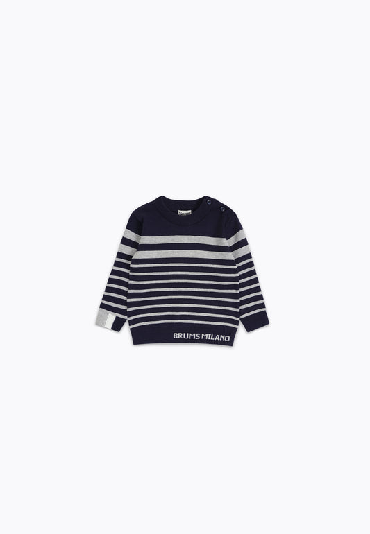 Striped Knitted Crew Neck Top