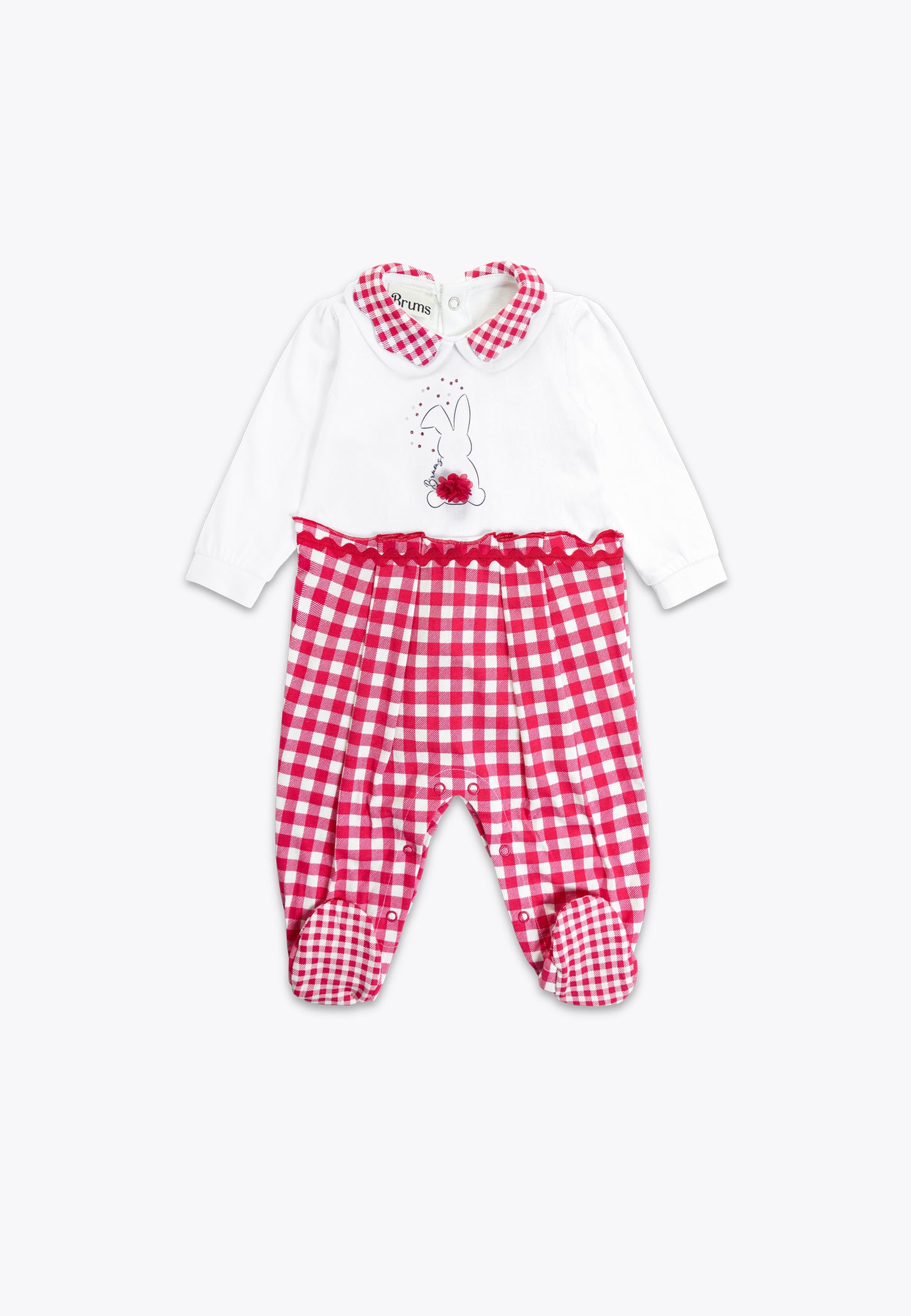 Onesie with Vichy Print in Jersey