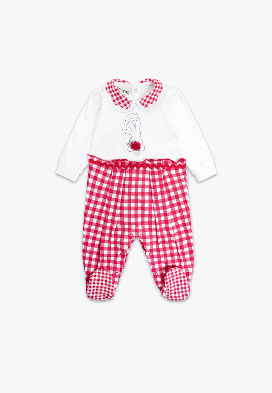 Onesie with Vichy Print in Jersey