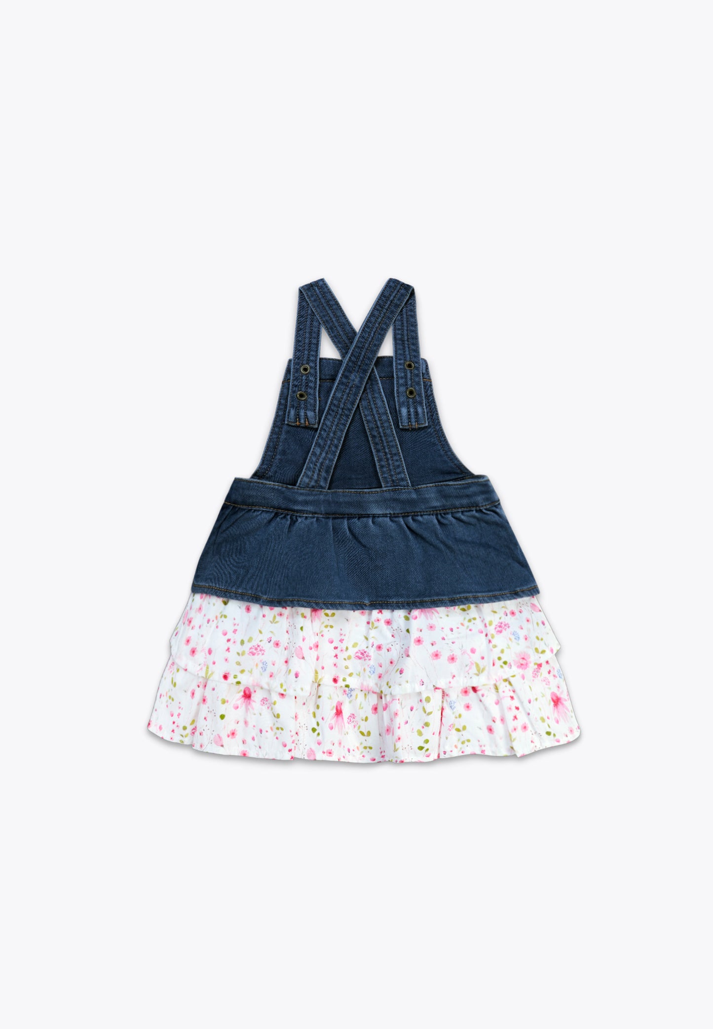 Dress with Indigo Fleece Ruffles