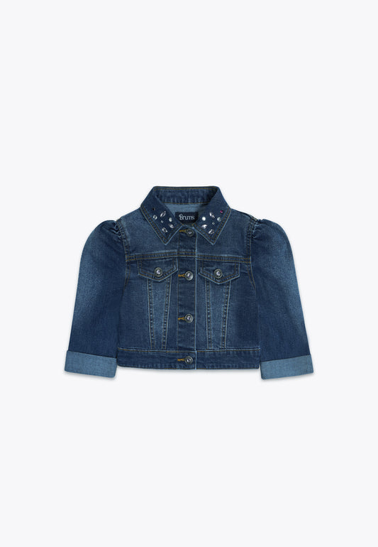 Giubbino con Applicazioni in Denim Stretch REPREVE