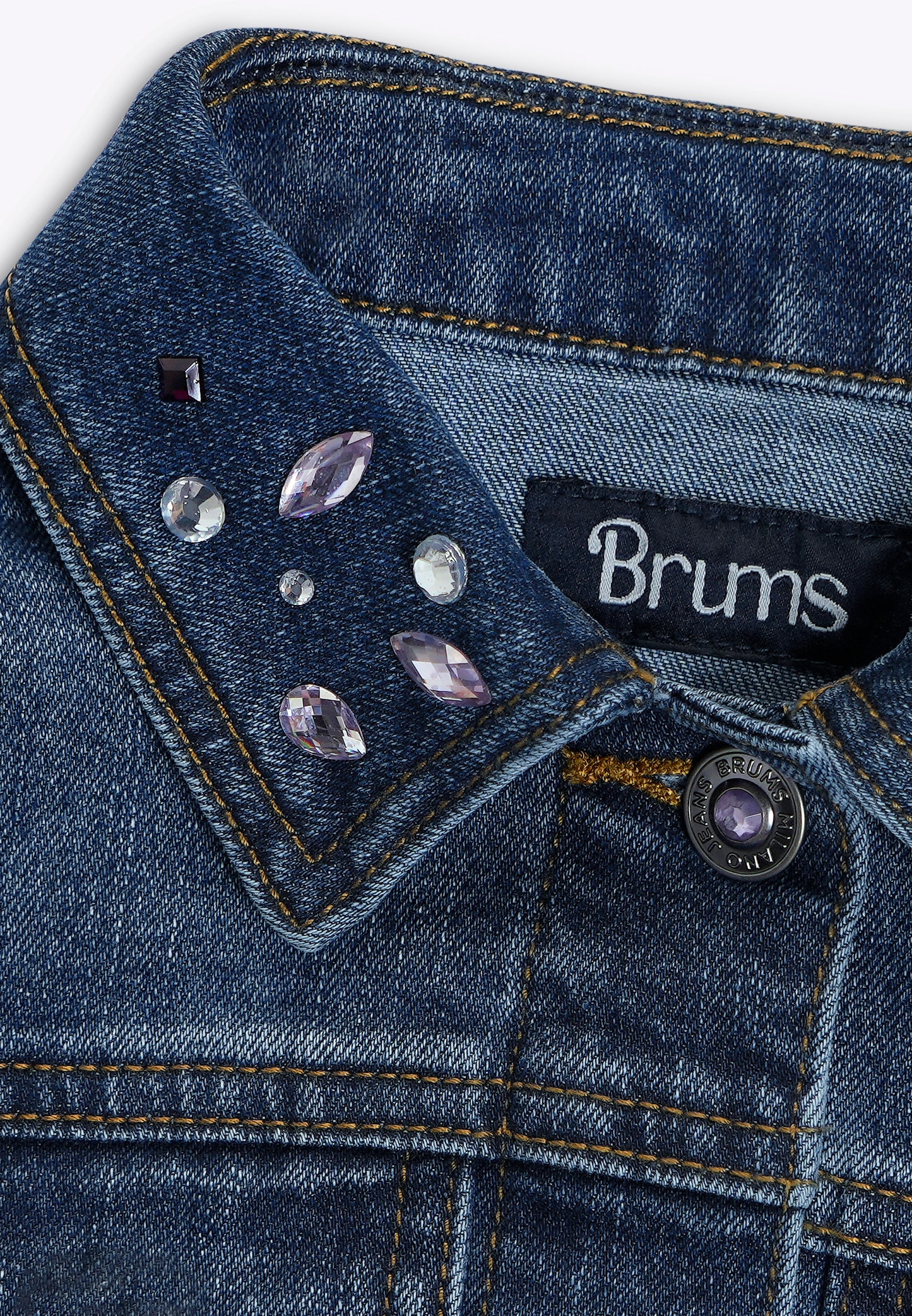Giubbino con Applicazioni in Denim Stretch REPREVE