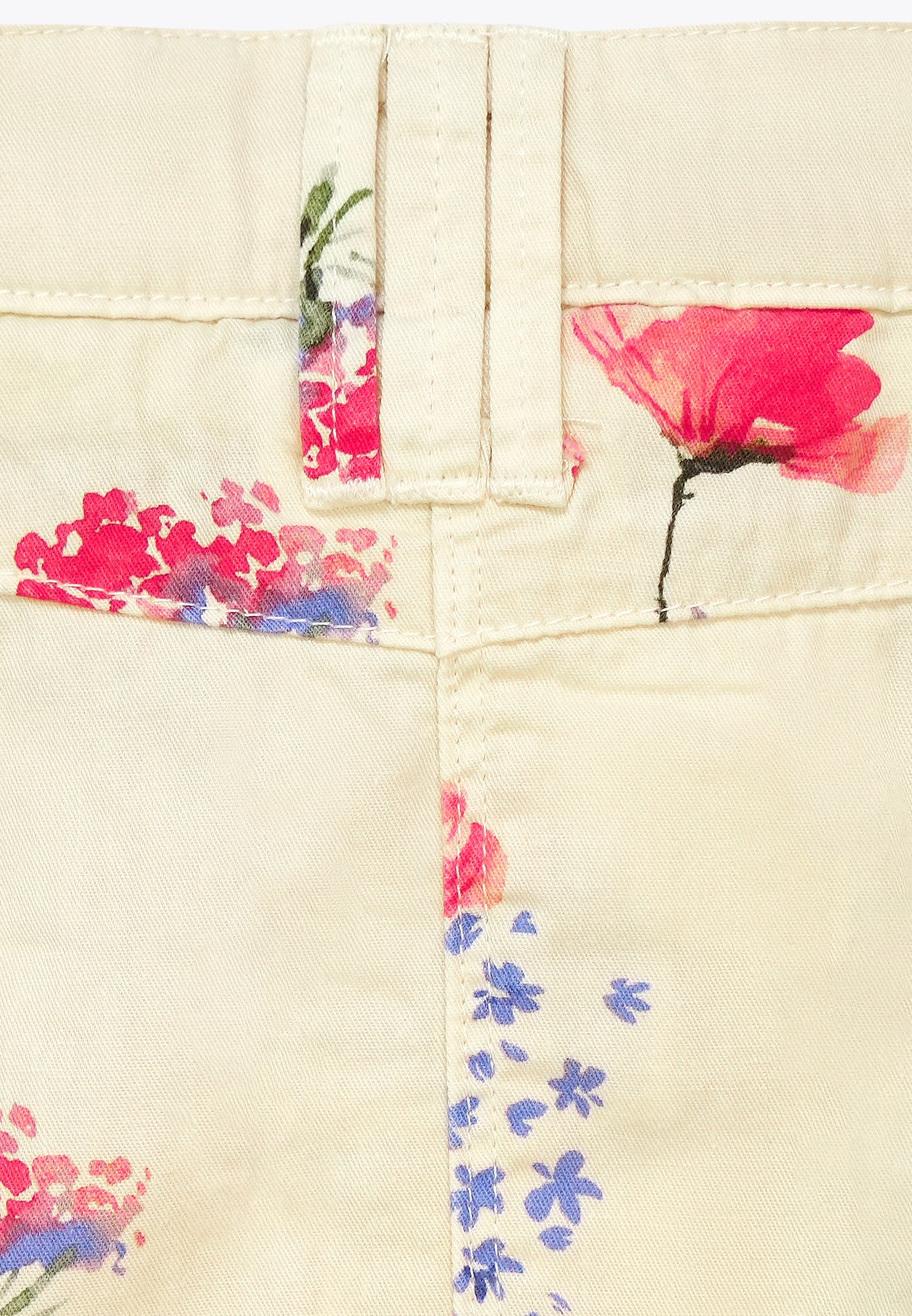 Gonna con Stampa Allover in Gabardine