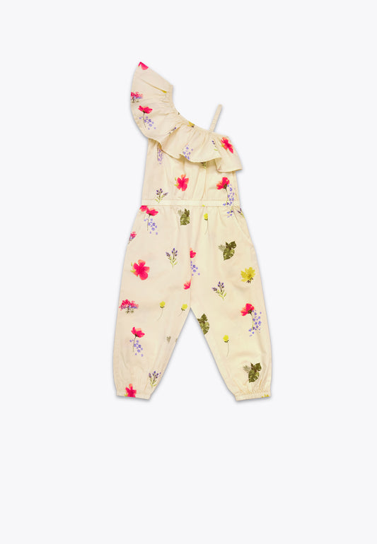 Gabardine Jumpsuit with Allover Print