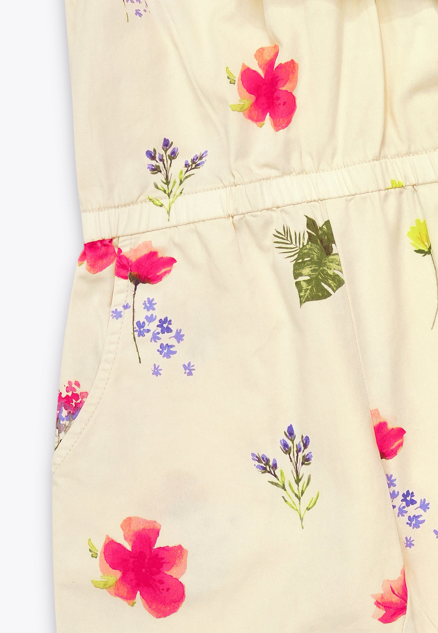 Gabardine Jumpsuit with Allover Print