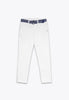 Elastic Gabardine Pants with Belt