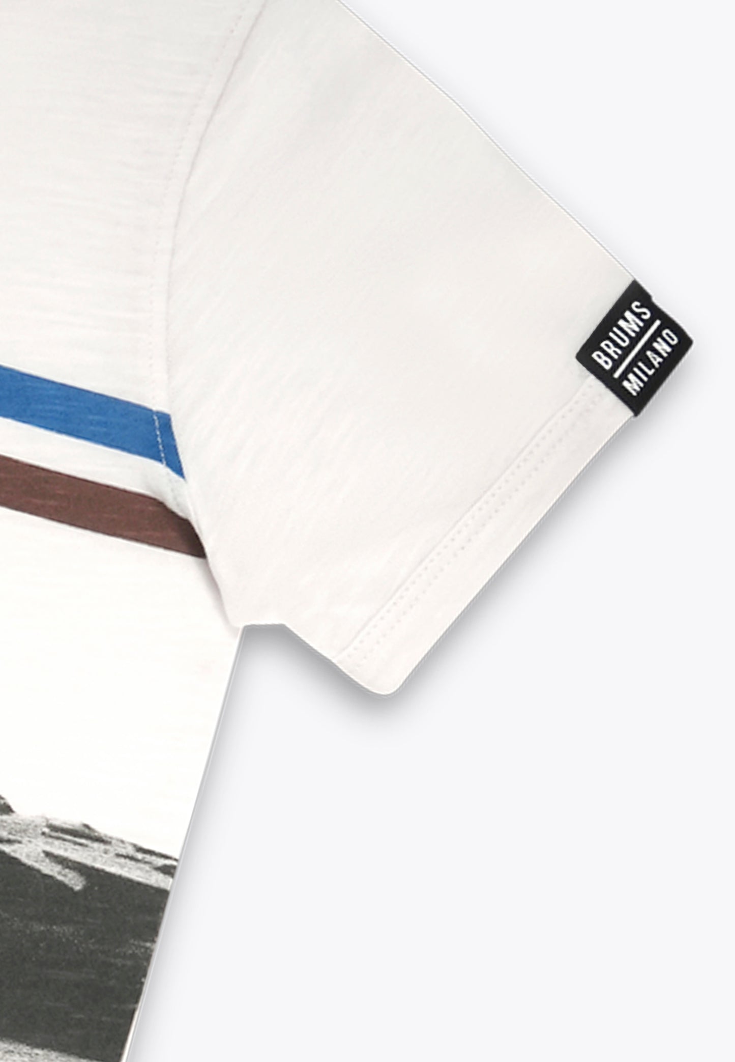 T-Shirt con Stampa in Jersey Slub