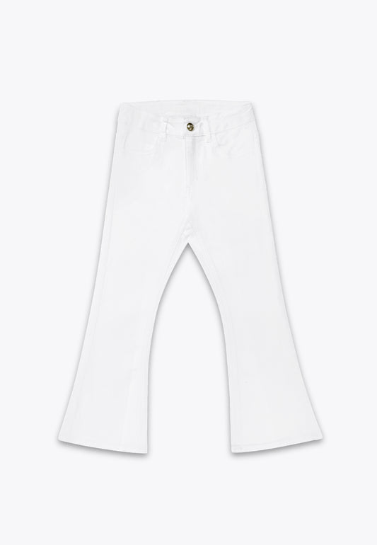 Flared Pants in Drill Stretch