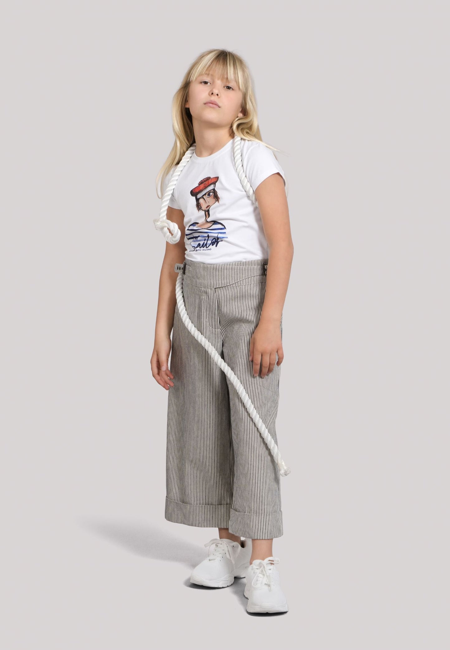 Pantalone Rigato in Drill