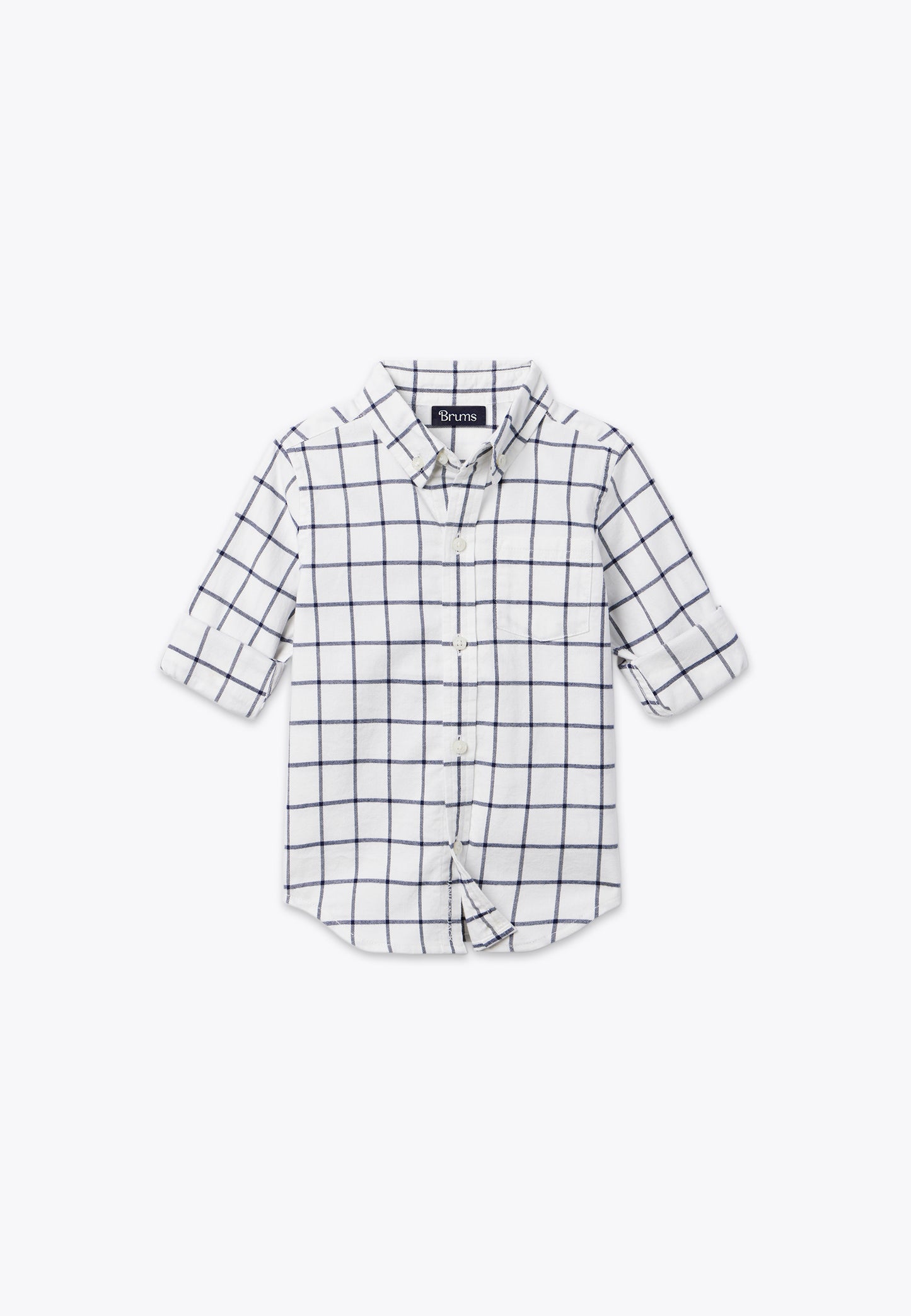 Camicia Tattersall Garzata in Twill