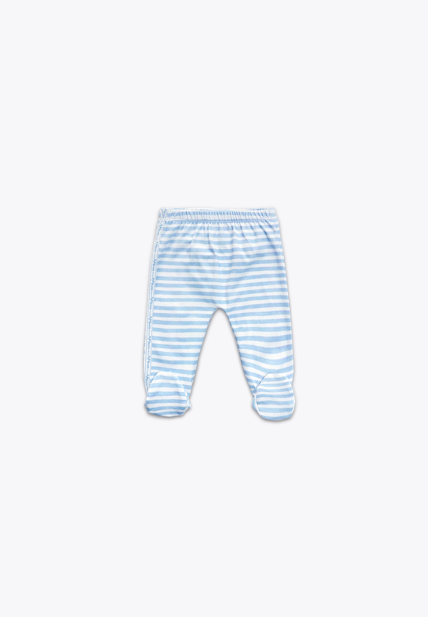 Two-Piece Light Interlock Set: Top and Footed Pants