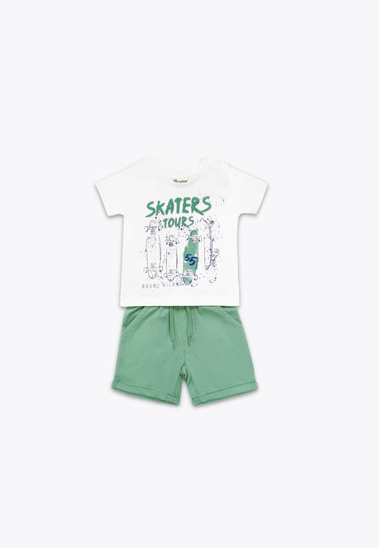 Completo 2 Pezzi in Jersey: T-Shirt e Shorts