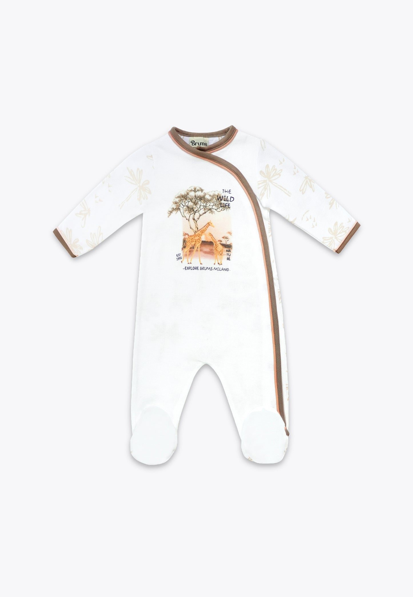 Onesie with Front Opening in Light Piquet