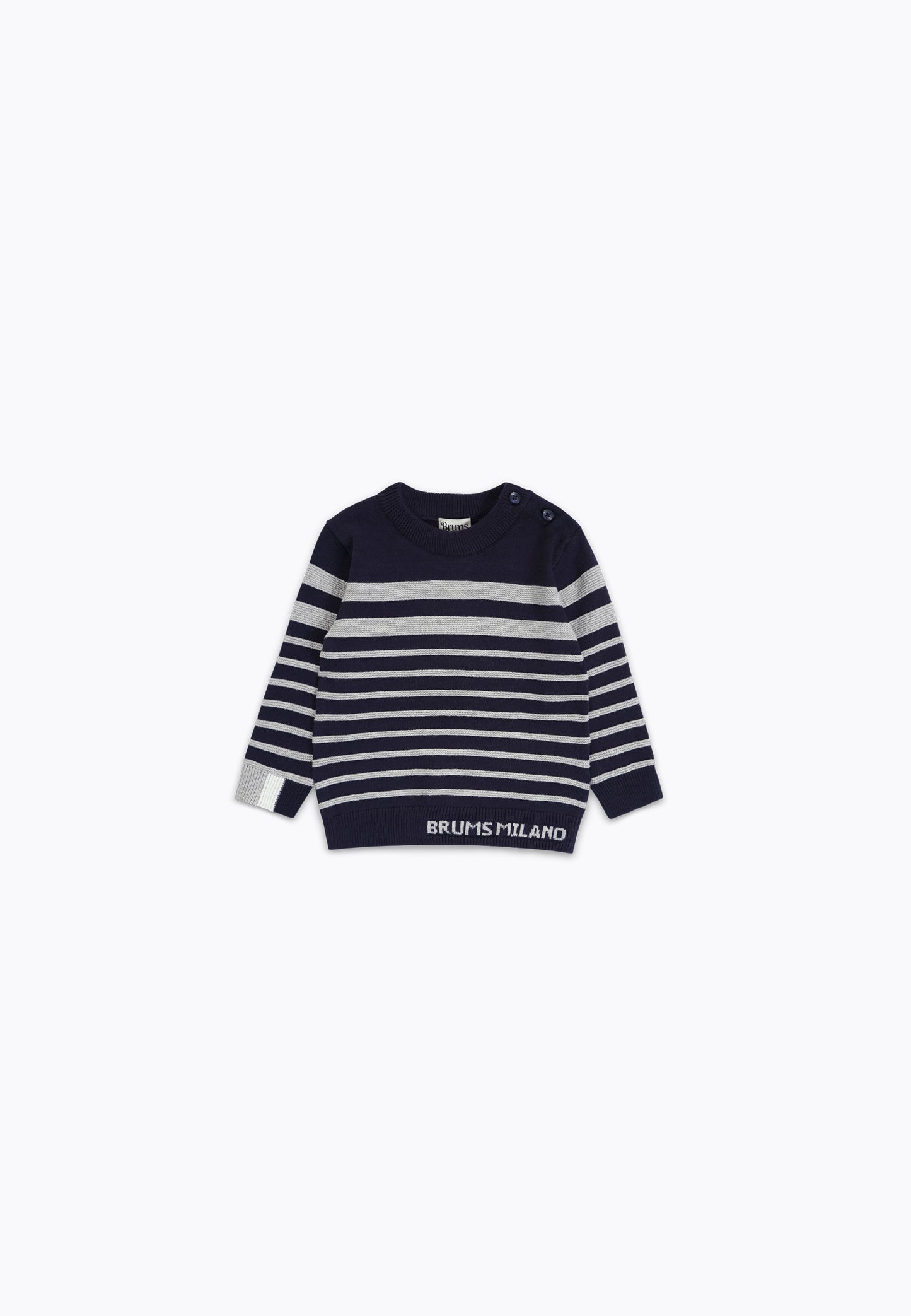 Striped Knitted Crew Neck Top