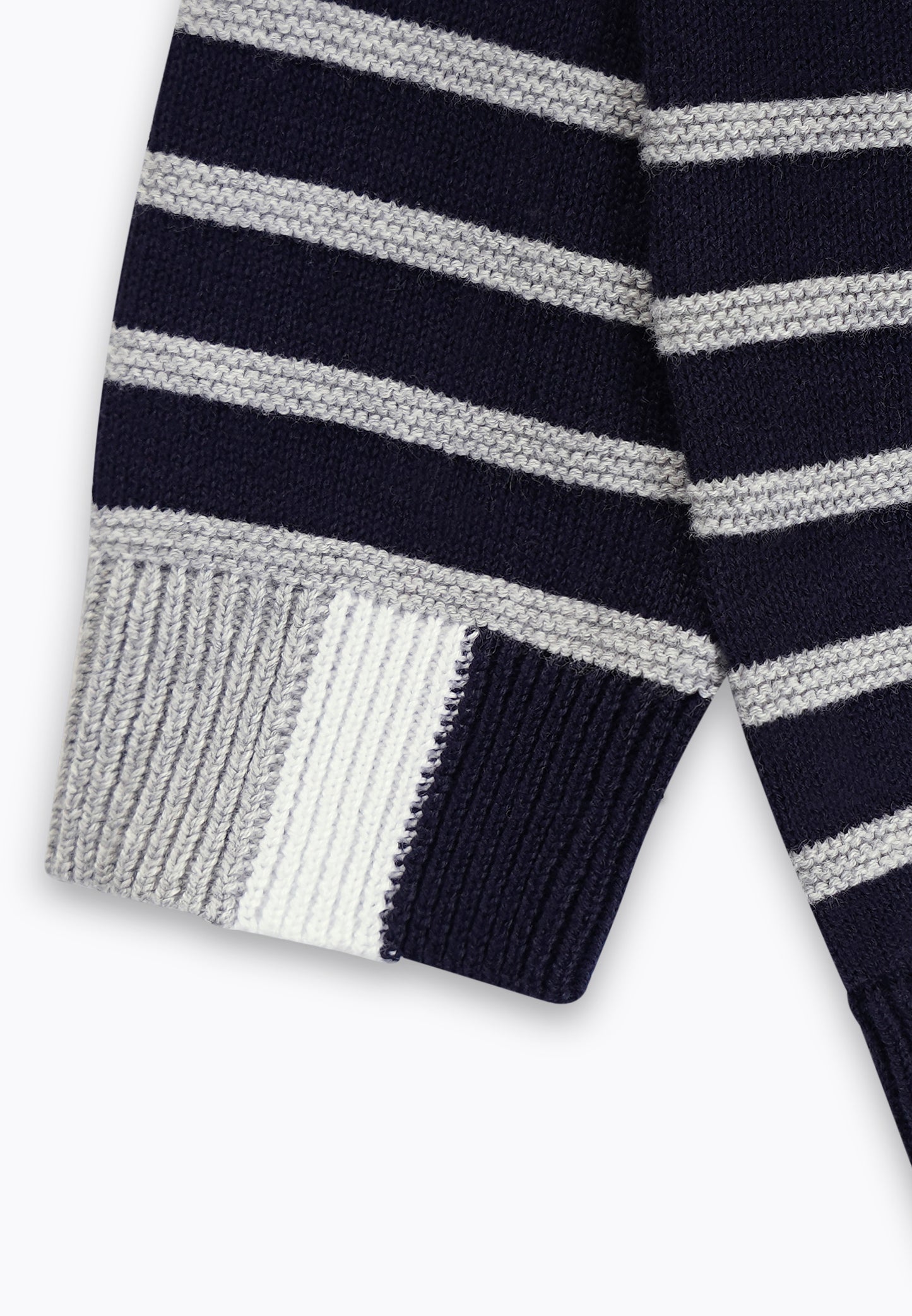 Striped Knitted Crew Neck Top
