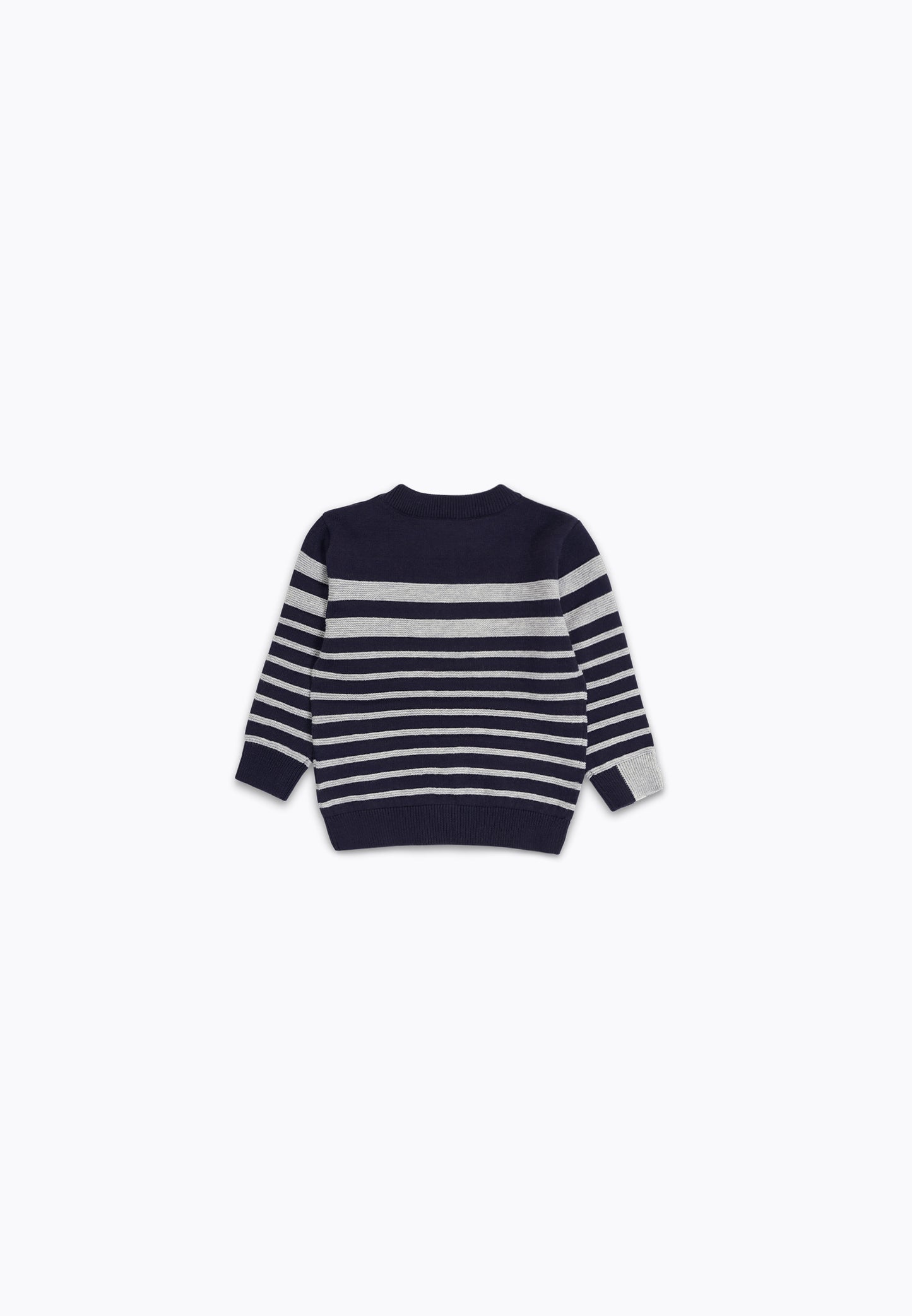 Striped Knitted Crew Neck Top