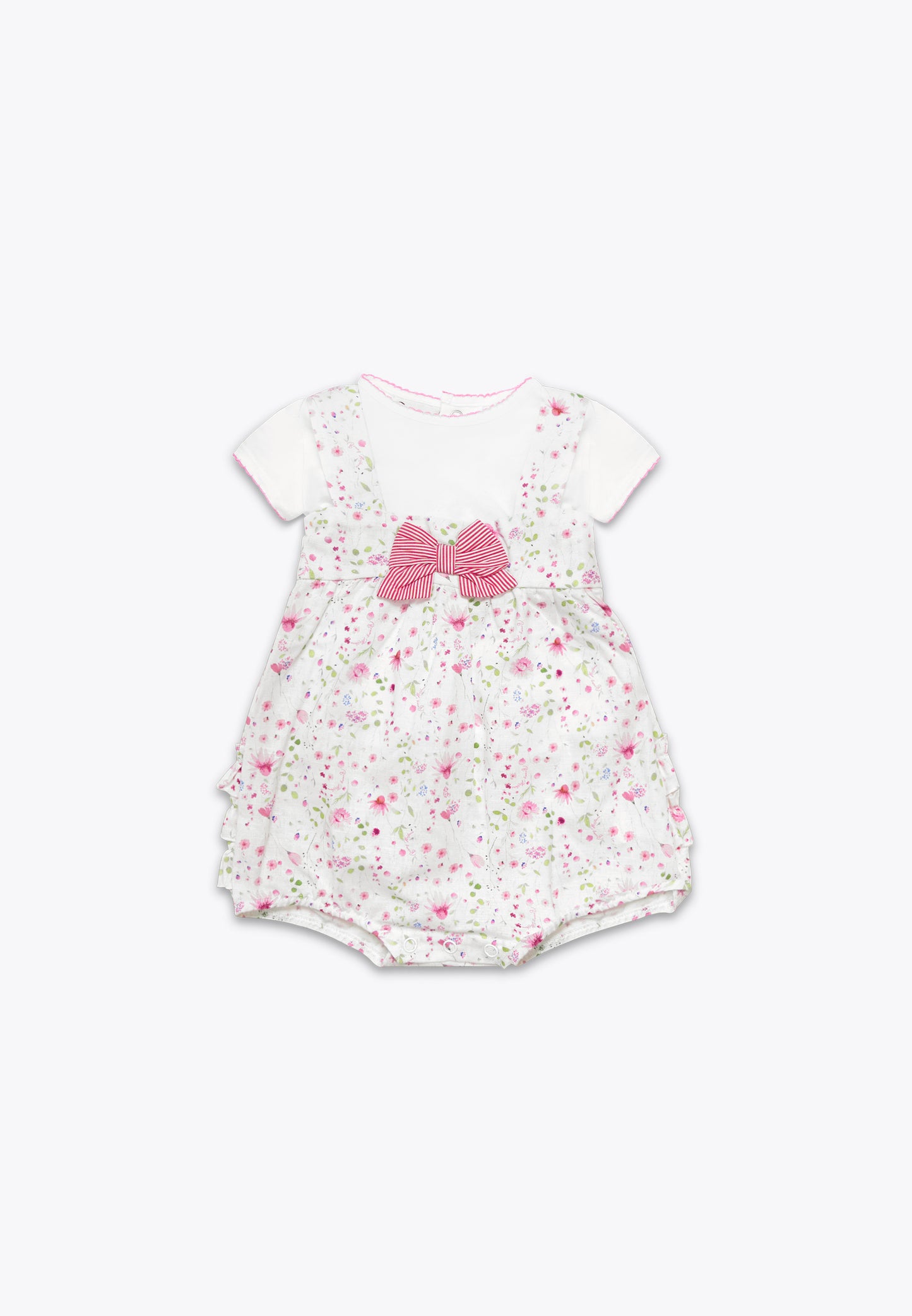 Completo 2 Pezzi in Lino e Cotone: T-Shirt e Salopette