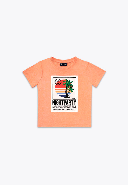 T-Shirt in Jersey Melange Bottonato