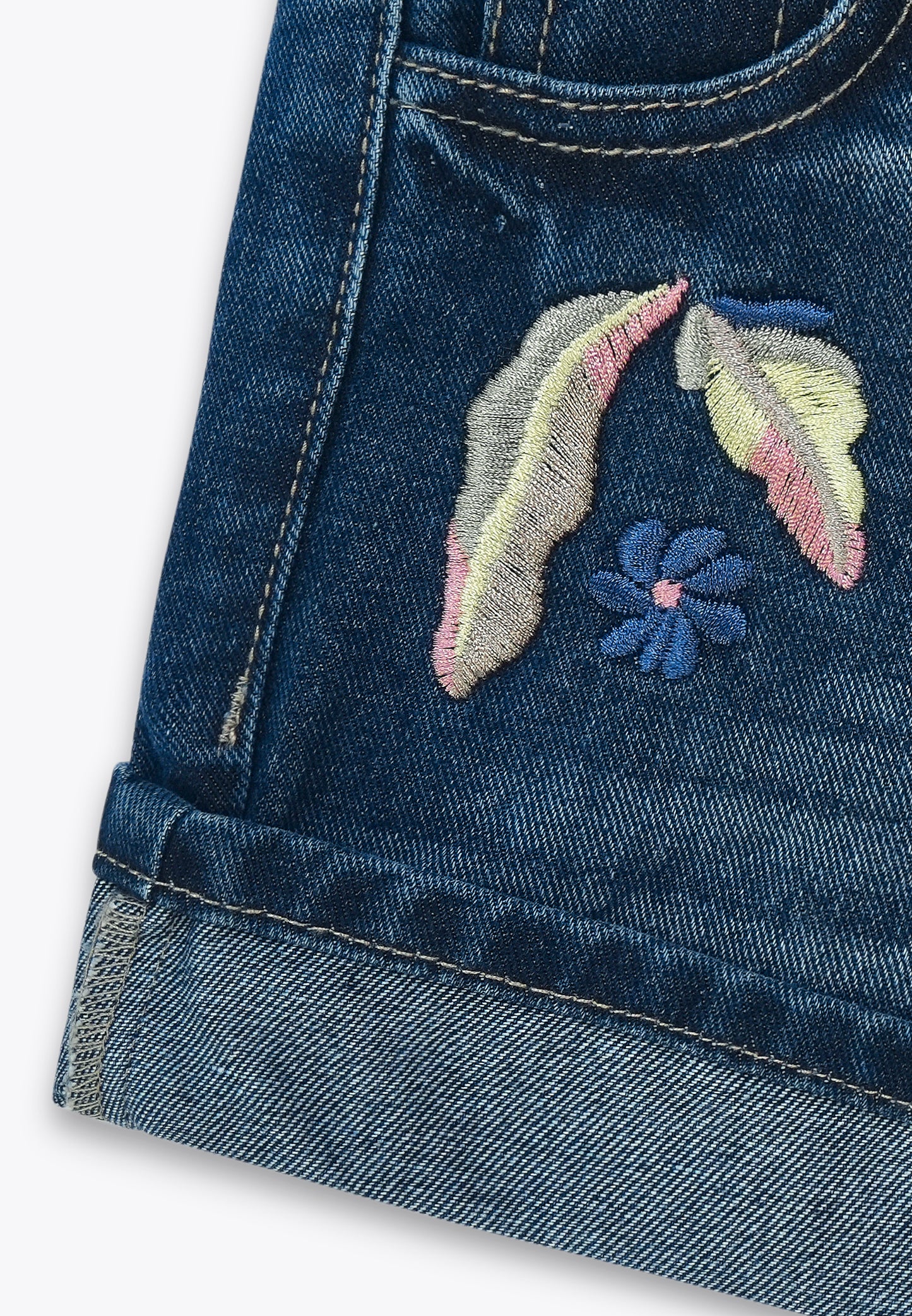 Shorts with Denim Repreve Embroidery