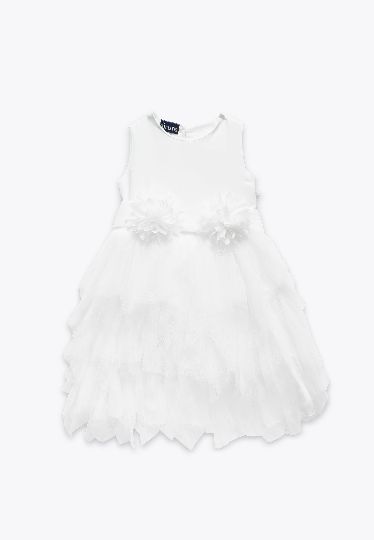 Abito con Coprispalle in Satin e Tulle