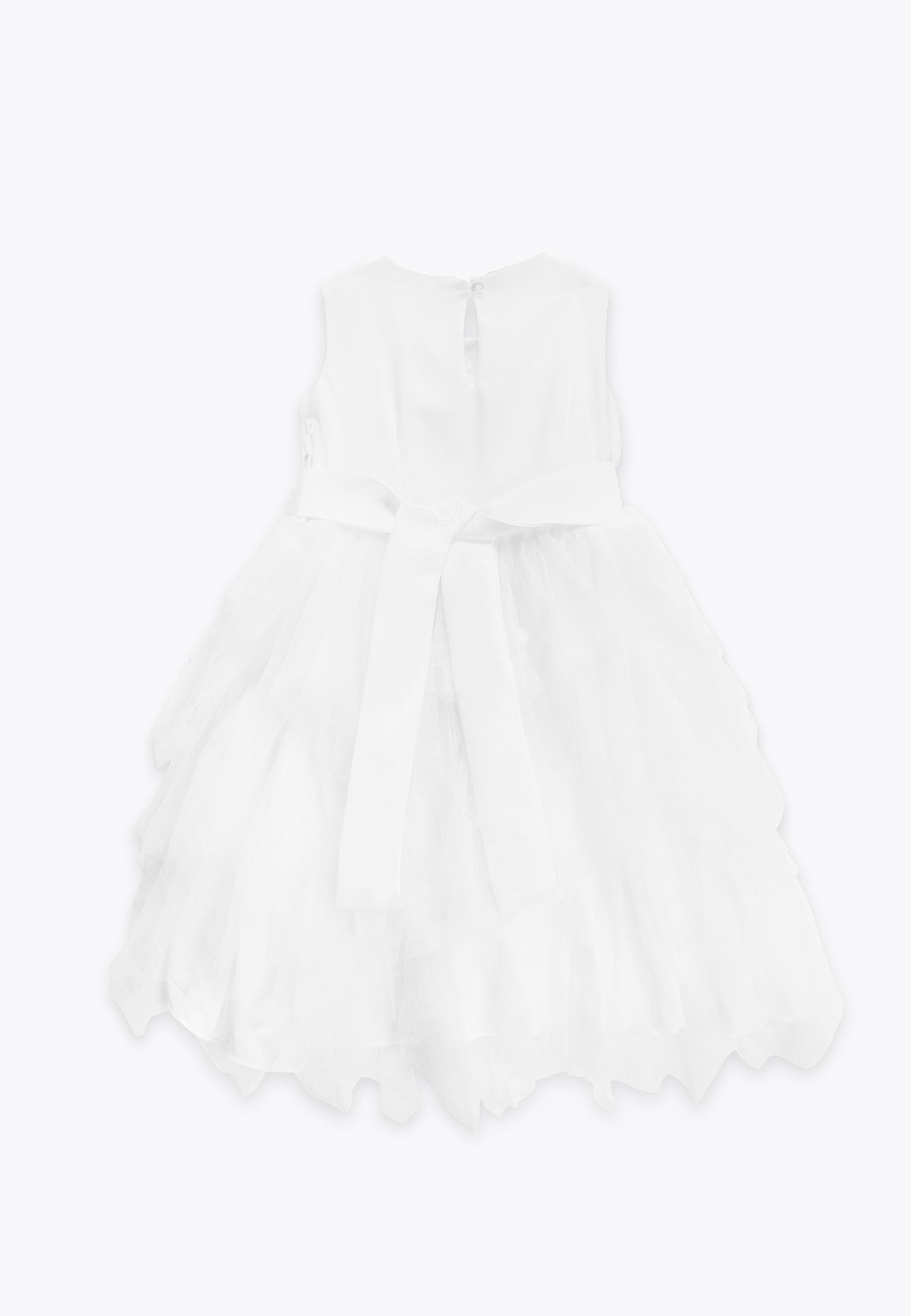 Abito con Coprispalle in Satin e Tulle