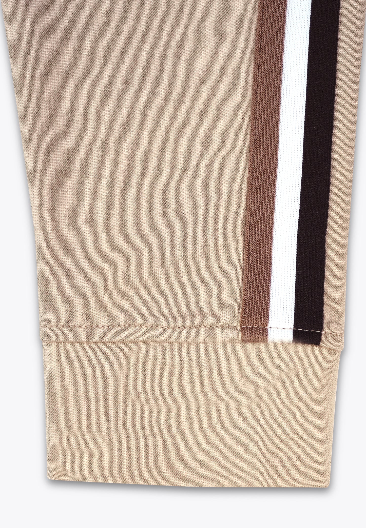 Pantalone in Felpina con Zip e Nastro Rigato