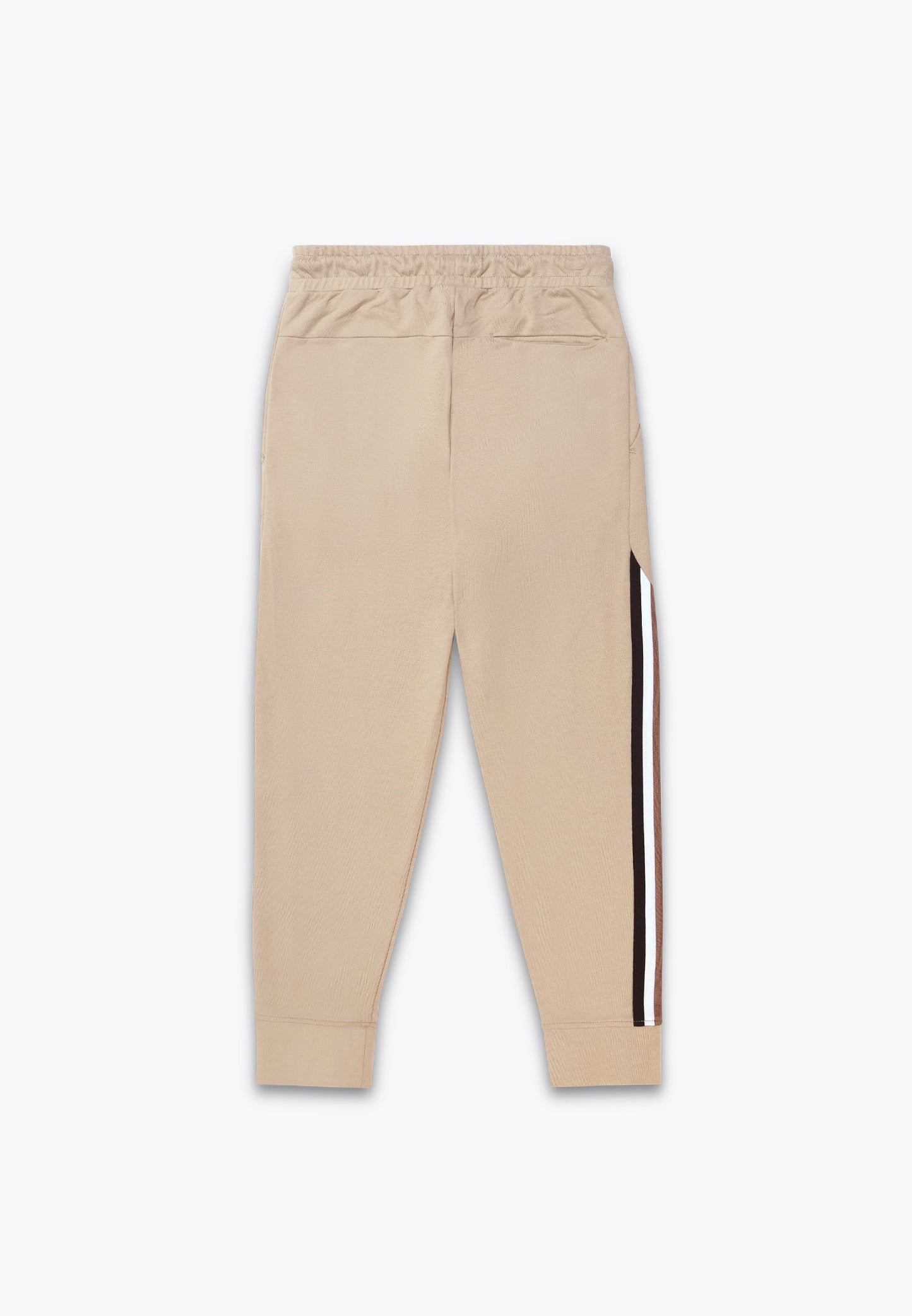 Pantalone in Felpina con Zip e Nastro Rigato