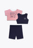 Completo 3 Pezzi: T-Shirt, Top e Ciclista