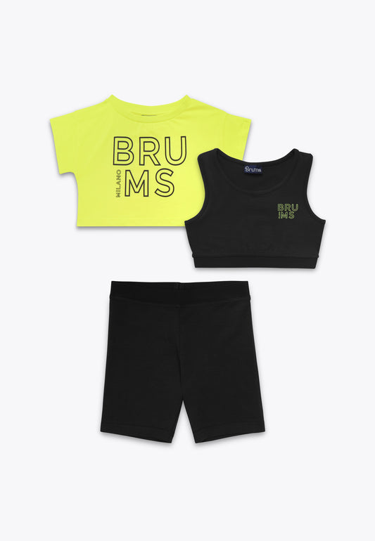 Completo 3 Pezzi: T-Shirt, Top e Ciclista