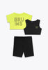 Completo 3 Pezzi: T-Shirt, Top e Ciclista