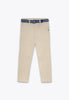 Elastic Gabardine Pants with Belt