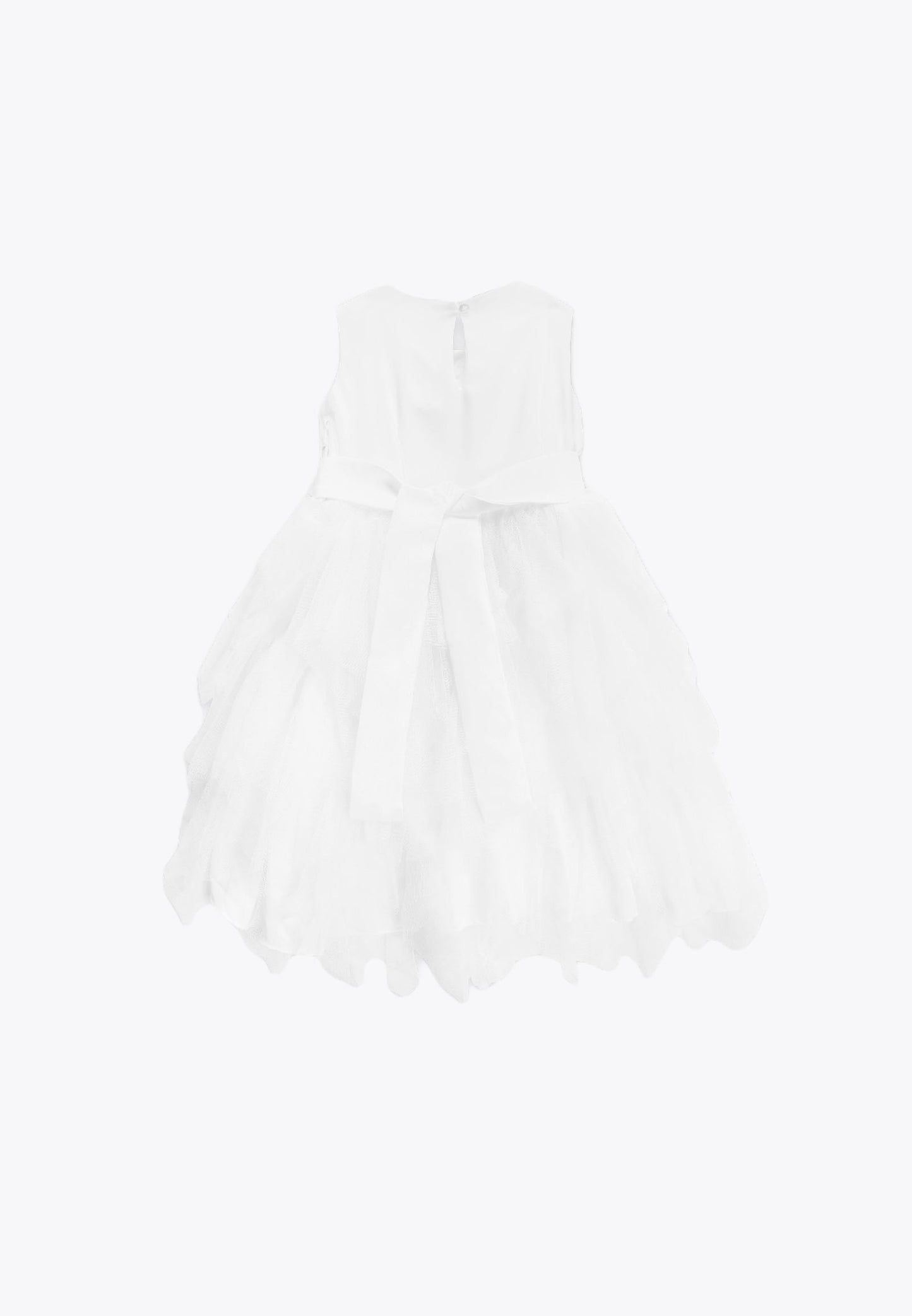 Abito con Coprispalle in Satin e Tulle